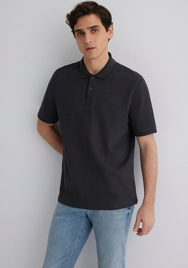  Mavi Siyah Polo Tişört Regular Fit / Normal Kesim 0612231-900
