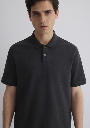  Mavi Siyah Polo Tişört Regular Fit / Normal Kesim 0612231-900