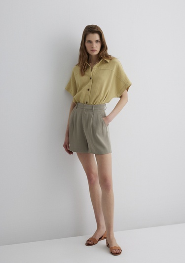  Mavi Lux Touch TENCEL TM Gri Lyocell Şort 1410163-70352