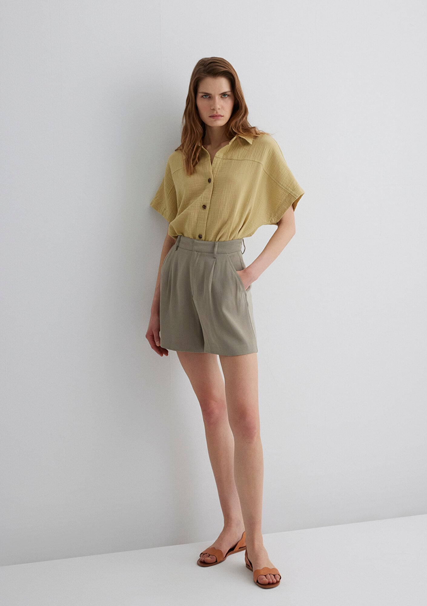  Mavi Lux Touch TENCEL TM Gri Lyocell Şort 1410163-70352