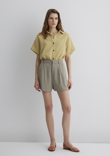  Mavi Lux Touch TENCEL TM Gri Lyocell Şort 1410163-70352