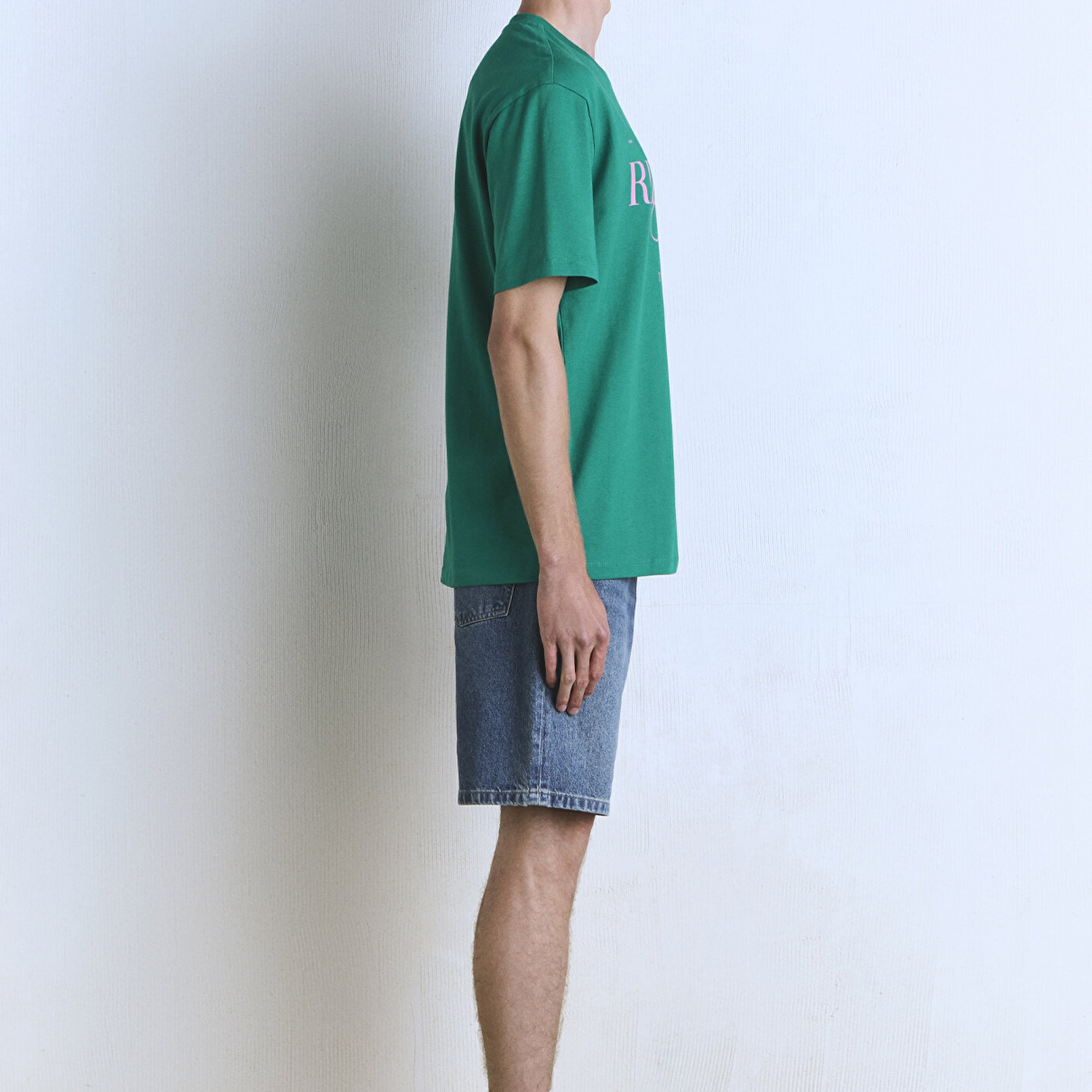 Mavi Ride the Way Baskılı Yeşil Tişört Loose Fit / Bol Rahat Kesim 0612781-71877