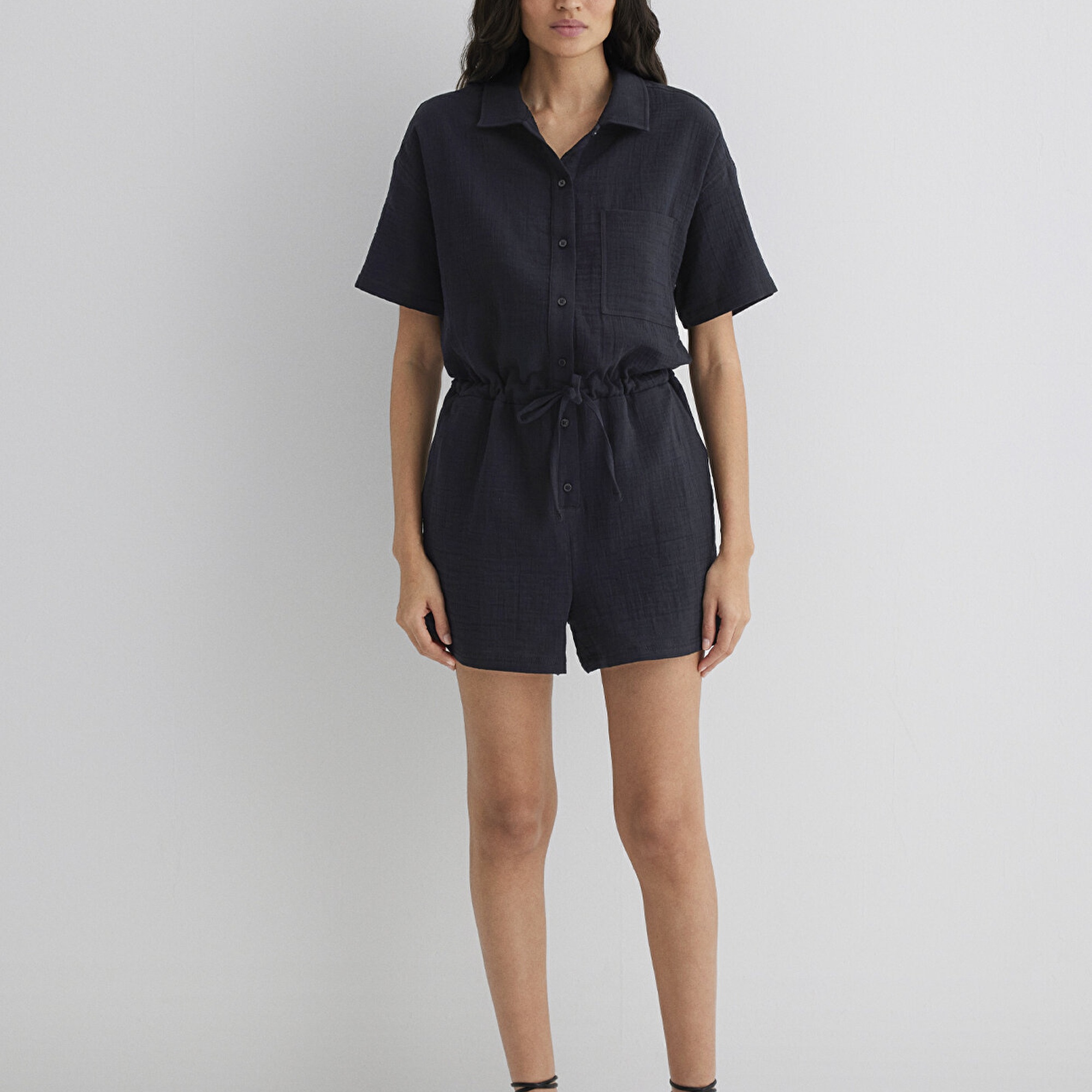 Mavi Siyah Tulum 1011058-900