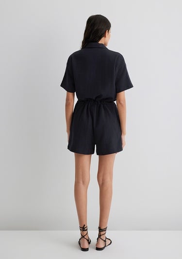  Mavi Siyah Tulum 1011058-900