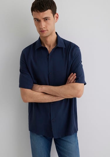  Mavi Lacivert Gömlek Regular Fit / Normal Kesim 0211567-70488