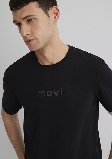  Mavi Mavi Baskılı Siyah Tişört Regular Fit / Normal Kesim 0612732-900