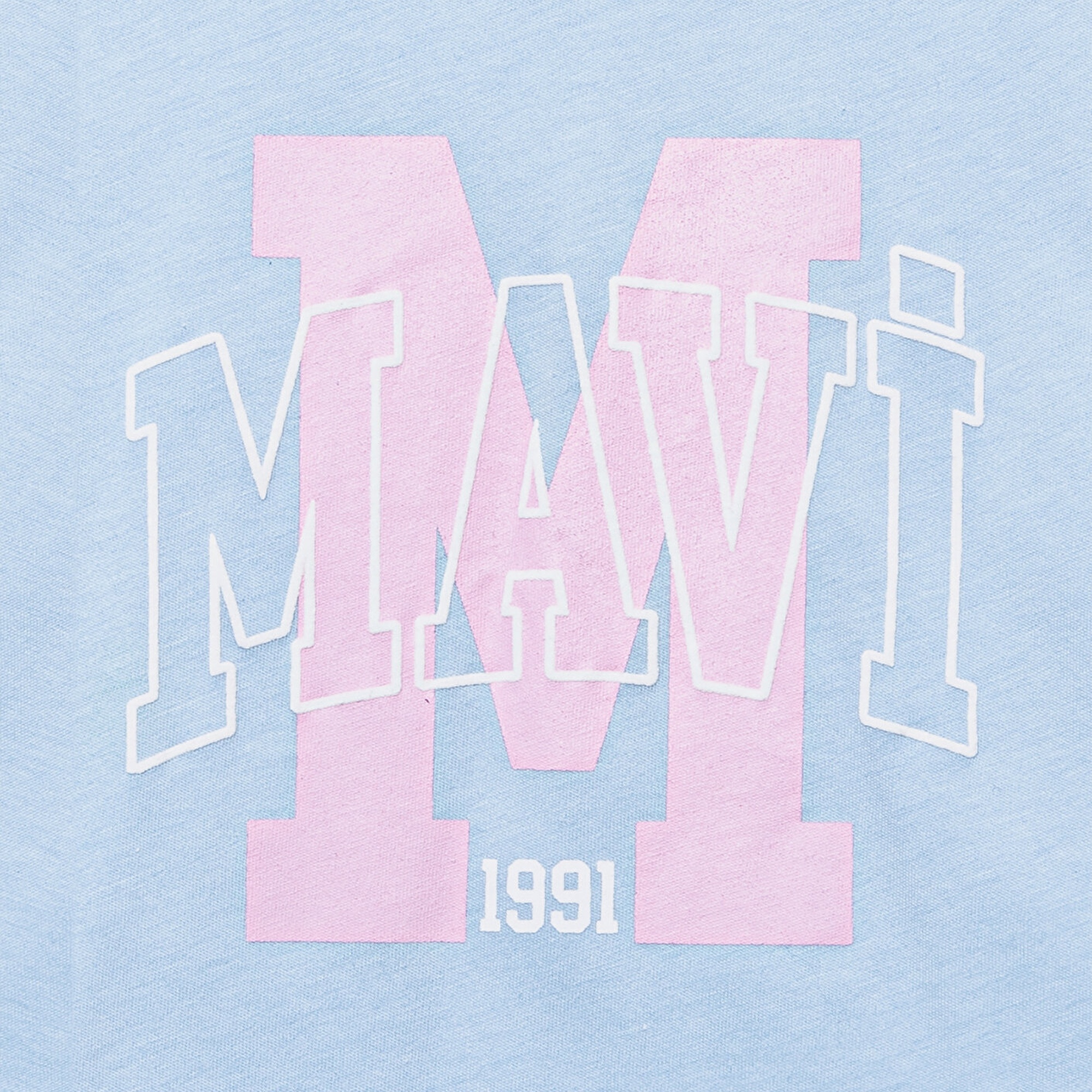 Mavi M Logo Baskılı Mavi Tişört Loose Fit / Bol Rahat Kesim 7610276-80213