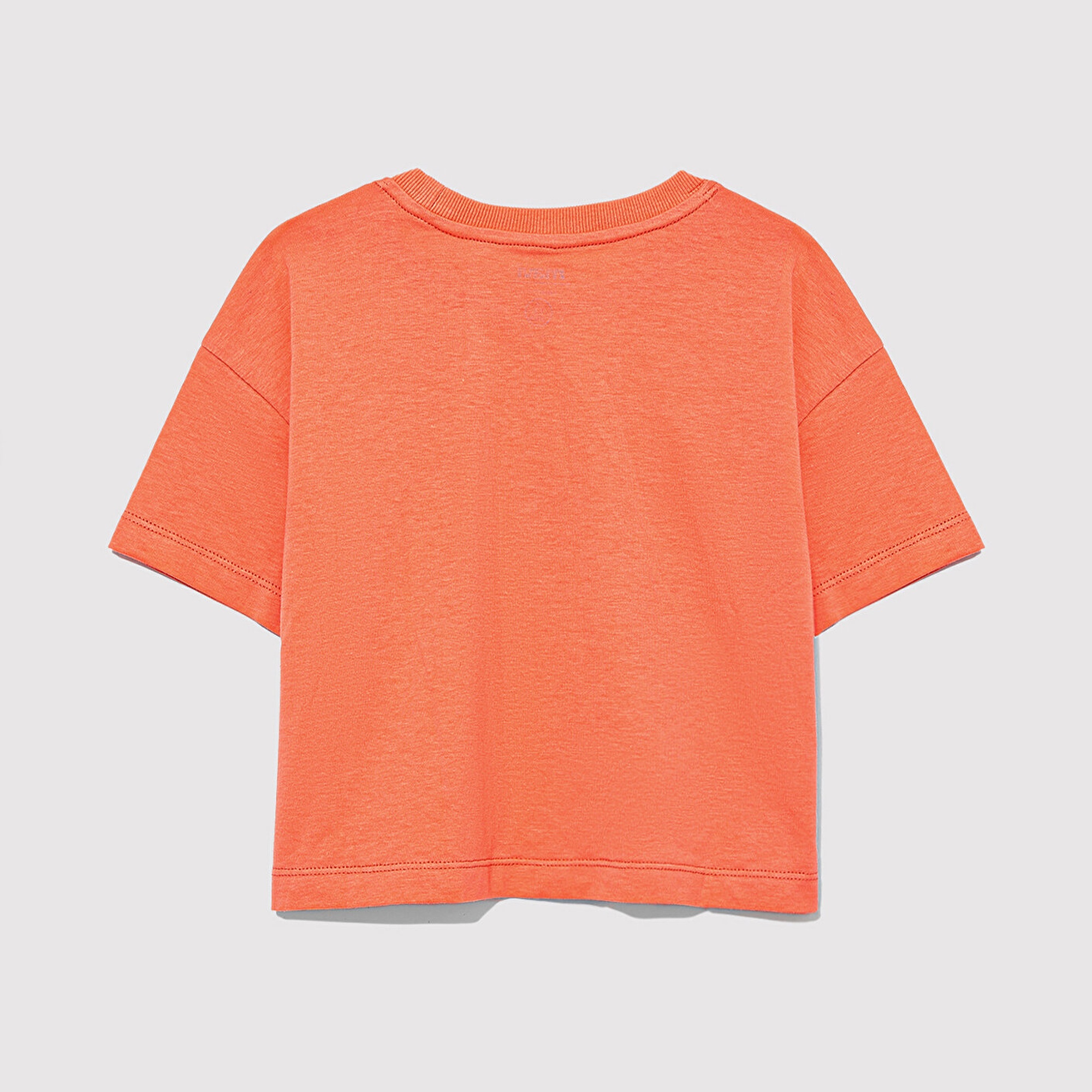 Mavi Mavi Logo Baskılı Turuncu Crop Tişört Loose Fit / Bol Rahat Kesim 7610181-71271