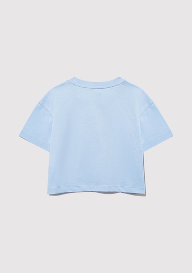  Mavi M Logo Baskılı Mavi Tişört Loose Fit / Bol Rahat Kesim 7610276-80213