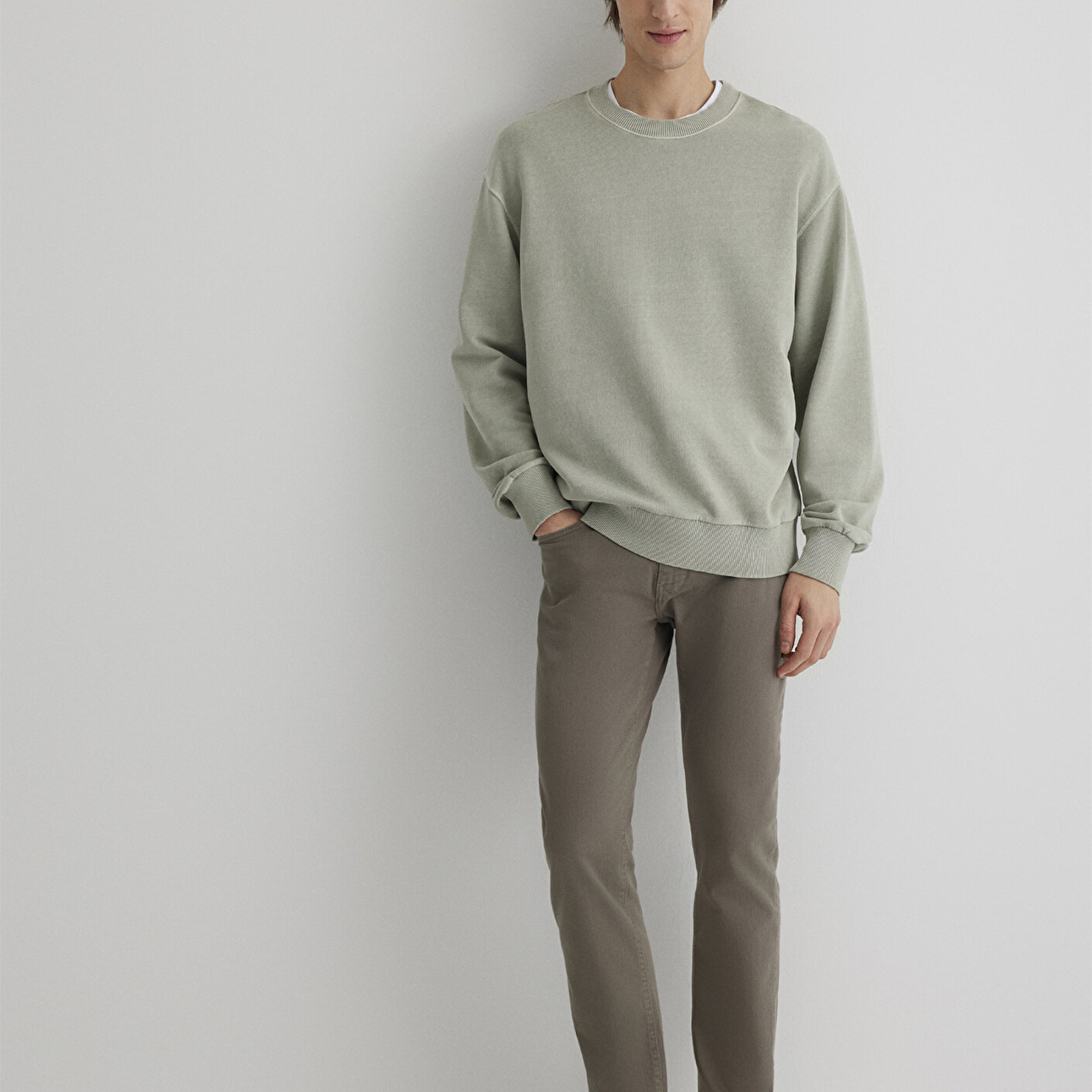 Mavi Marcus Puslu Zeytin Yeşili Comfort Gabardin Pantolon 0035188050