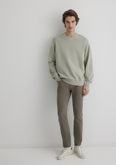  Mavi Marcus Puslu Zeytin Yeşili Comfort Gabardin Pantolon 0035188050