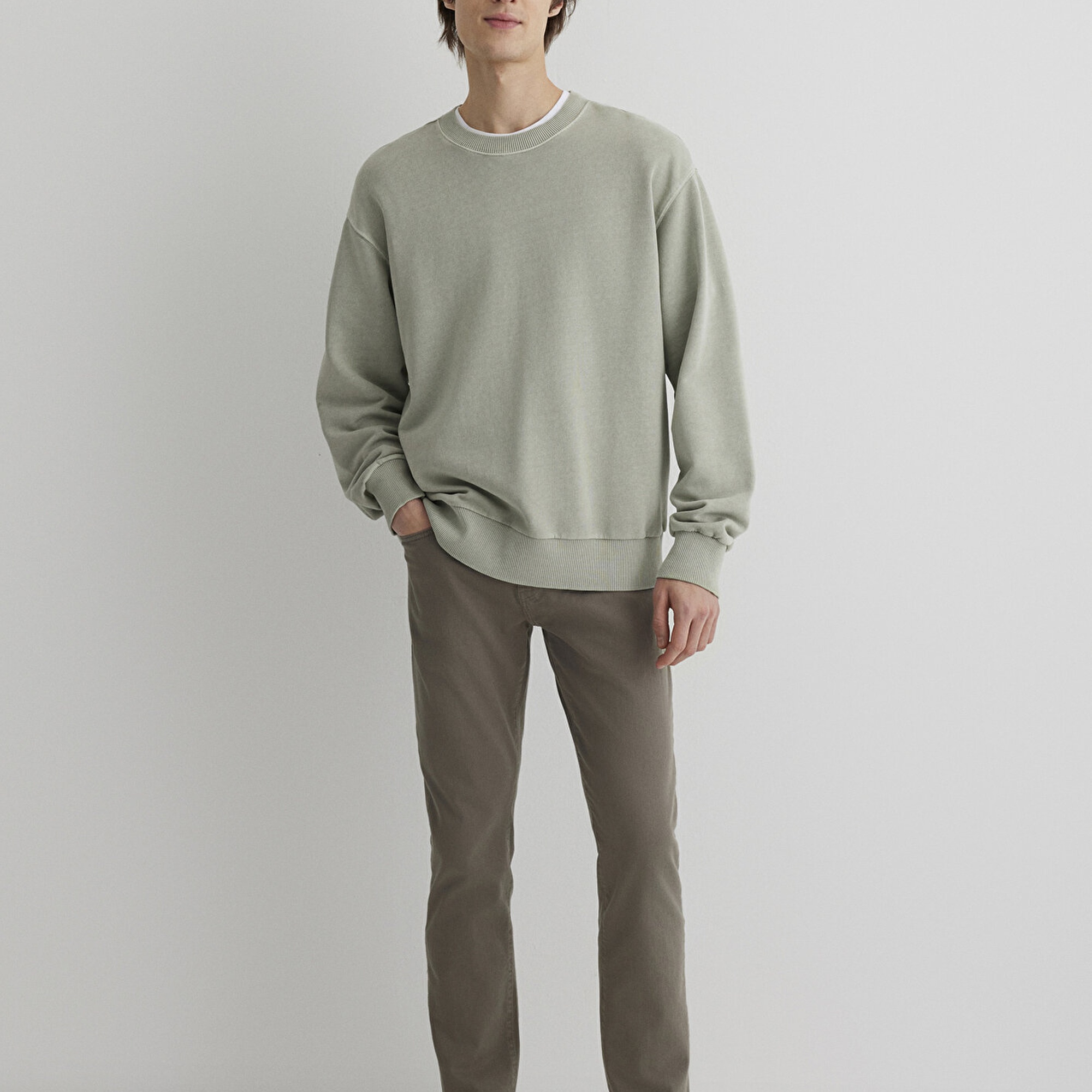 Mavi Marcus Puslu Zeytin Yeşili Comfort Gabardin Pantolon 0035188050