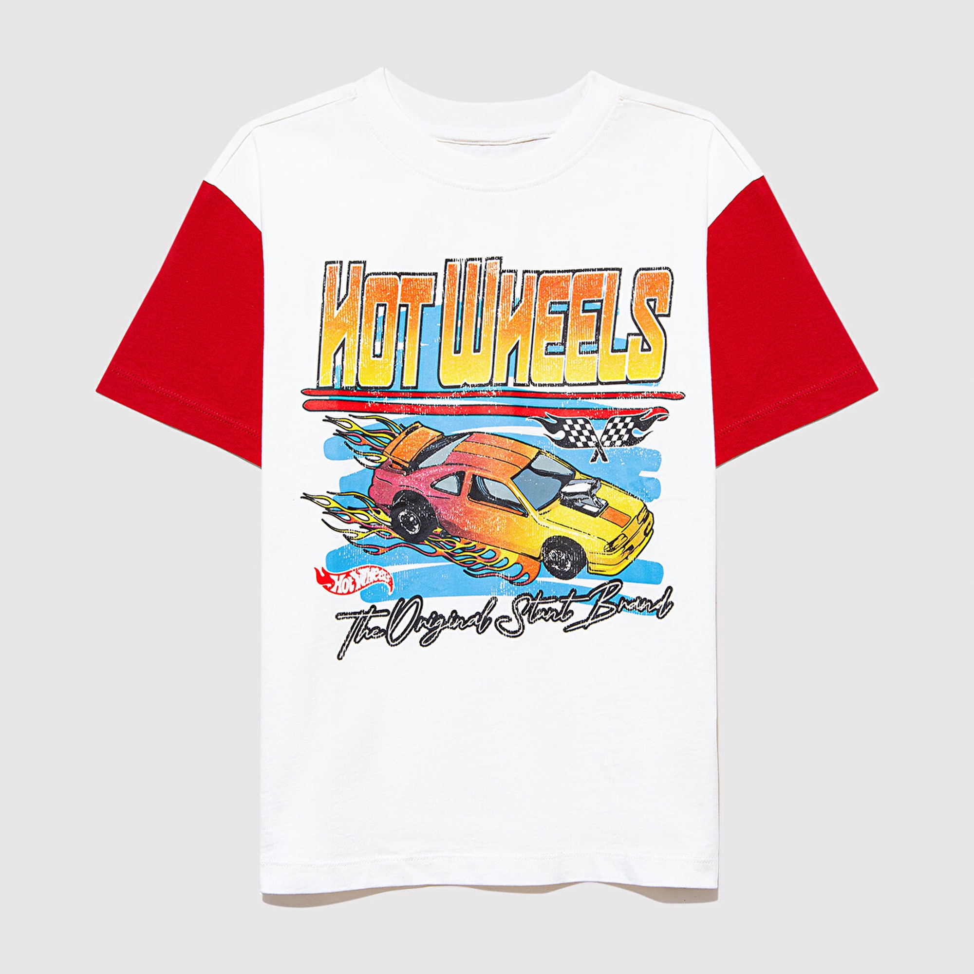 Mavi Hot Wheels Baskılı Ekru Tişört Loose Fit / Bol Rahat Kesim 6610304-70057