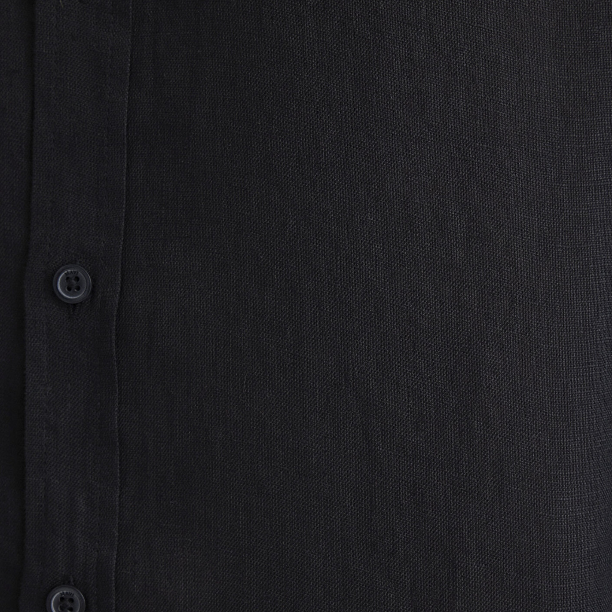 Mavi Siyah Keten Gömlek Slim Fit / Dar Kesim 0211466-900