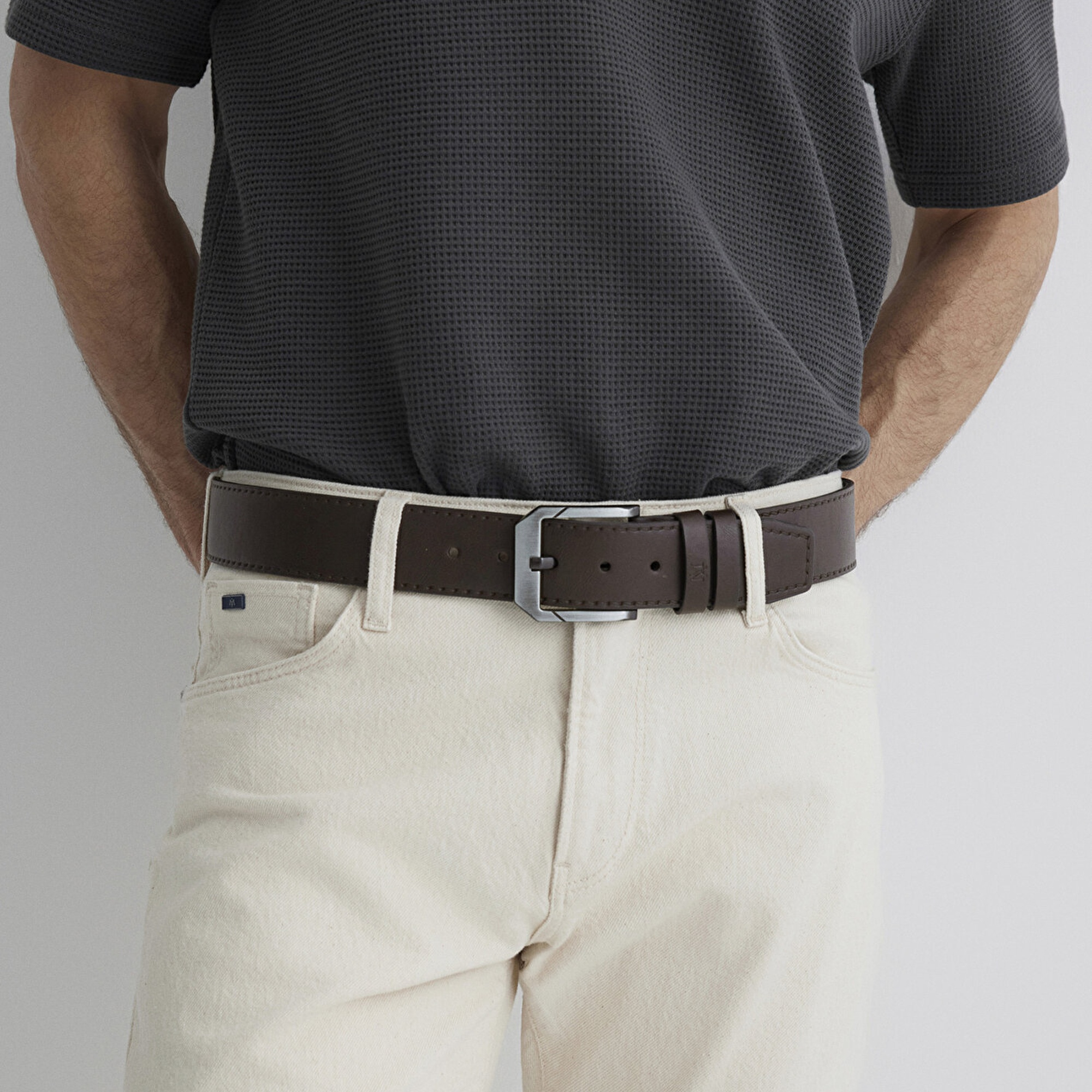 Mavi Kahverengi Suni Deri Kemer 0911653-33382