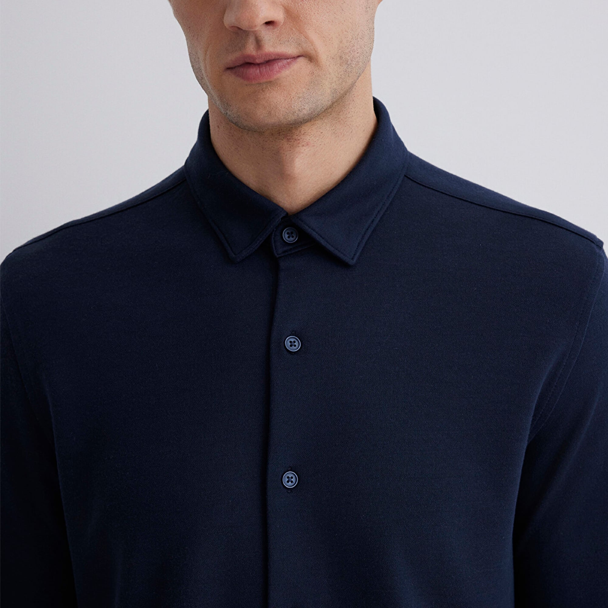 Mavi Liyosel Karışımlı Lacivert Gömlek Slim Fit / Dar Kesim 0211582-70488