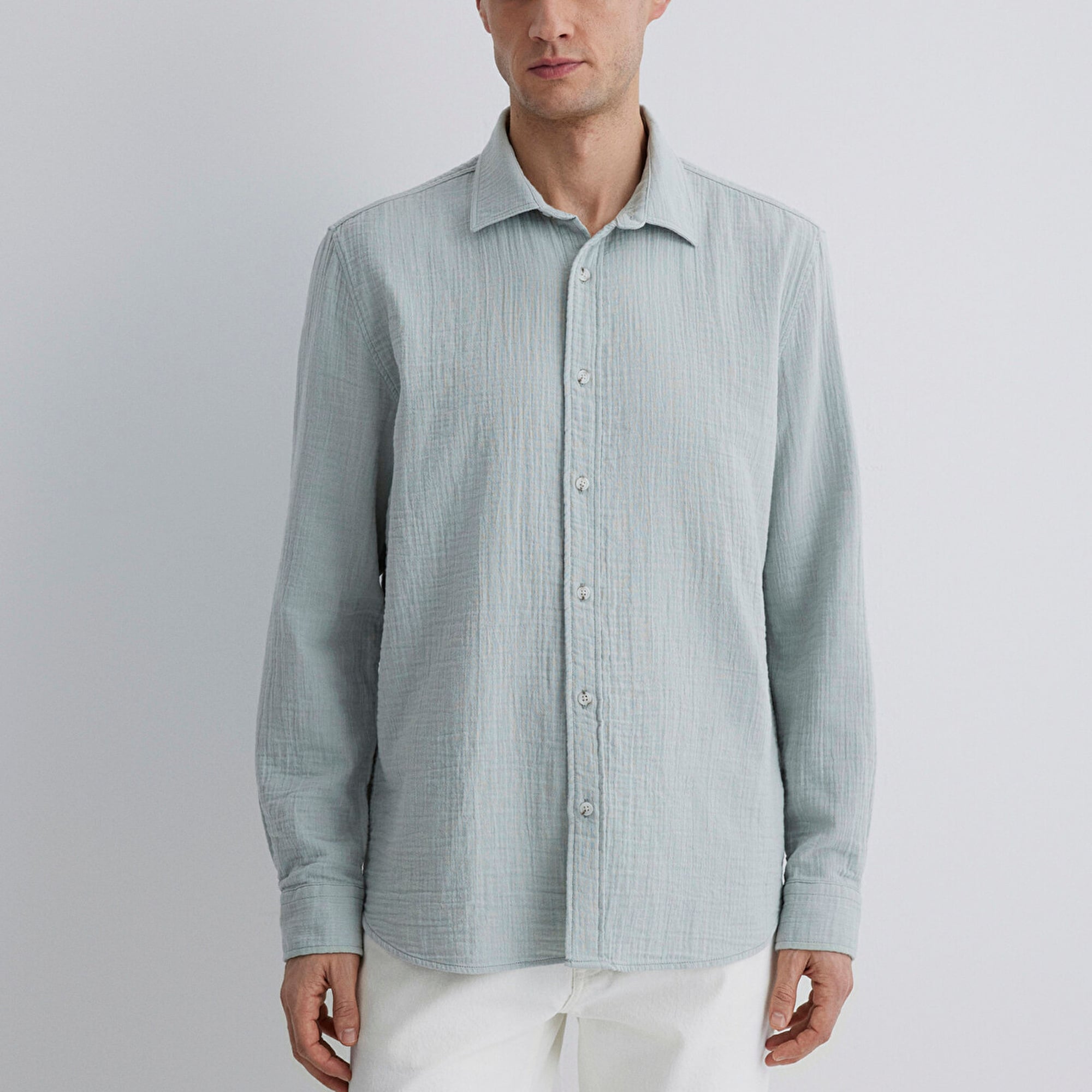 Mavi Gri Gömlek Regular Fit / Normal Kesim 0211518-70148