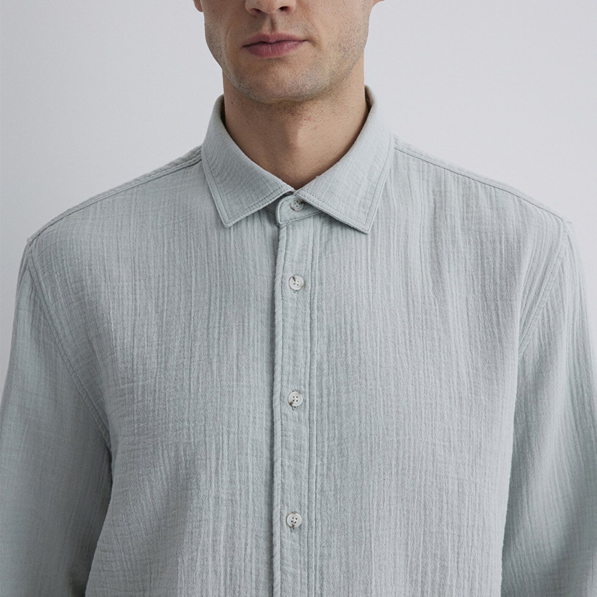 Mavi Gri Gömlek Regular Fit / Normal Kesim 0211518-70148