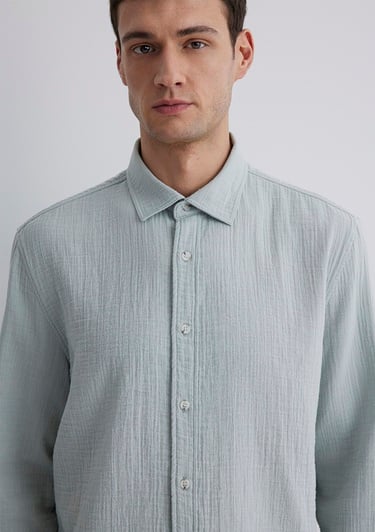  Mavi Gri Gömlek Regular Fit / Normal Kesim 0211518-70148