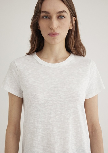  Mavi Ekru Basic Tişört Regular Fit / Normal Kesim 1613075-70057