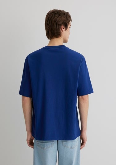  Mavi Baskılı Mavi Tişört Relaxed Fit / Rahat Kesim 0612607-70722