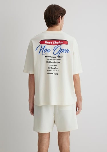  Mavi Best Choice Baskılı Ekru Tişört Relaxed Fit / Rahat Kesim 0612606-86420