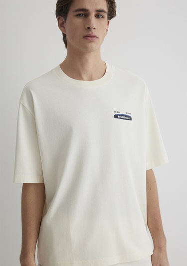  Mavi Best Choice Baskılı Ekru Tişört Relaxed Fit / Rahat Kesim 0612606-86420