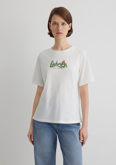  Mavi Kedi Baskılı Ekru Tişört Regular Fit / Normal Kesim 1613166-70057