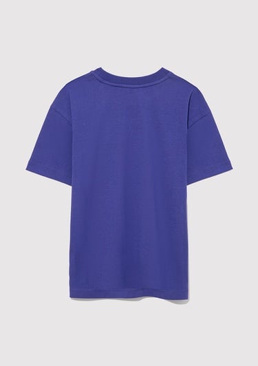  Mavi Batman Baskılı Mor Tişört Loose Fit / Bol Rahat Kesim 6610295-70908