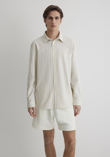  Mavi Çizgili Gömlek Regular Fit / Normal Kesim 0211433-84567