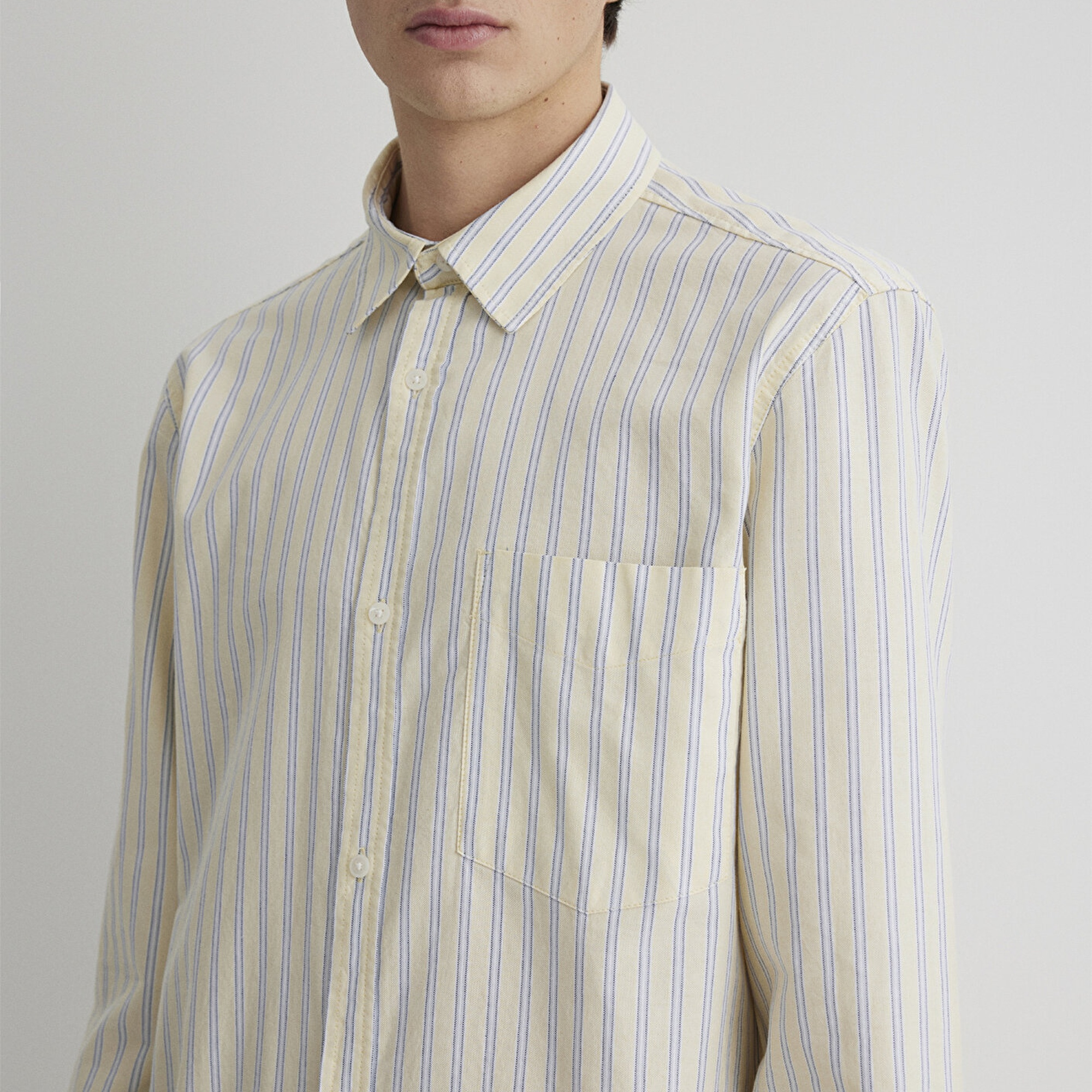 Mavi Çizgili Gömlek Regular Fit / Normal Kesim 0211433-84567