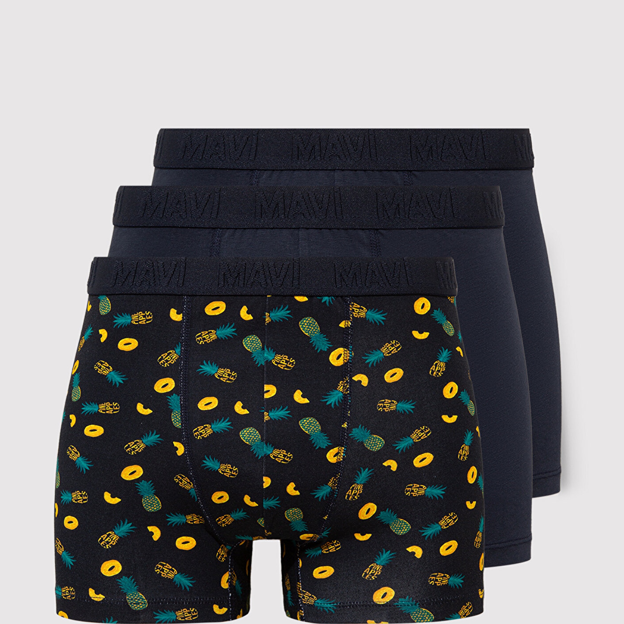 Mavi 3lü Baskılı Lacivert Boxer 0911909-70490