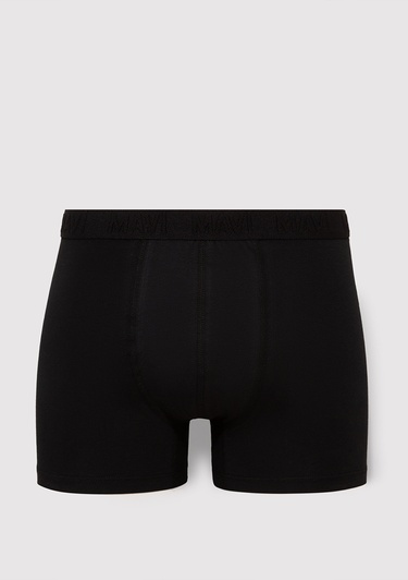  Mavi 3lü Baskılı Siyah Boxer 0911910-900