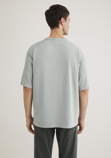  Mavi Yeşil Basic Tişört Loose Fit / Bol Rahat Kesim 0612595-70148