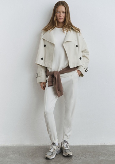  Mavi Lux Touch Beyaz Eşofman Altı 1011076-70057