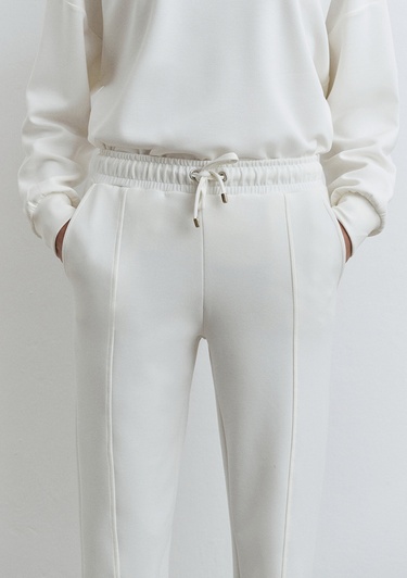  Mavi Lux Touch Beyaz Eşofman Altı 1011076-70057