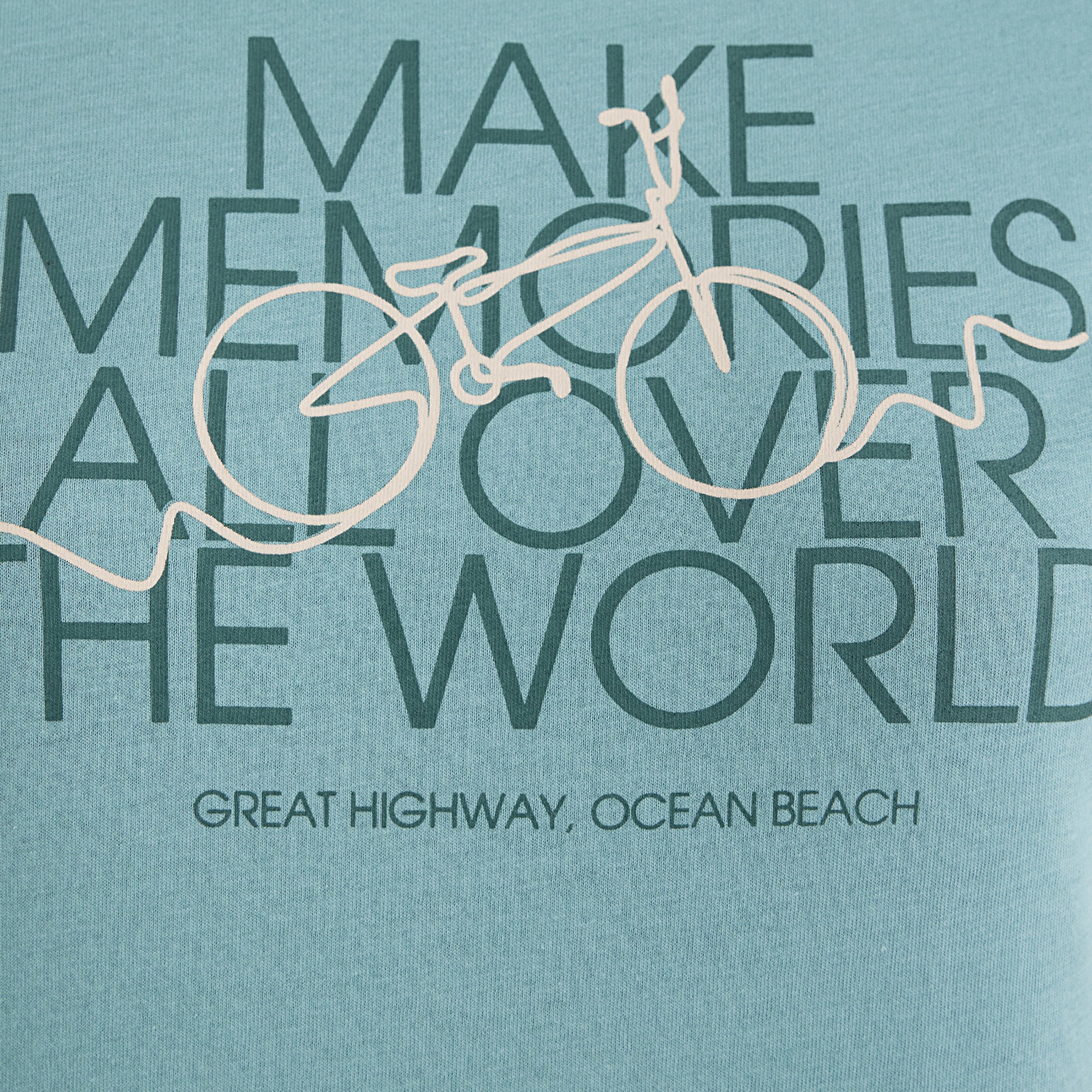 Mavi Bisiklet Baskılı Mavi Tişört Slim Fit / Dar Kesim 1613190-71823