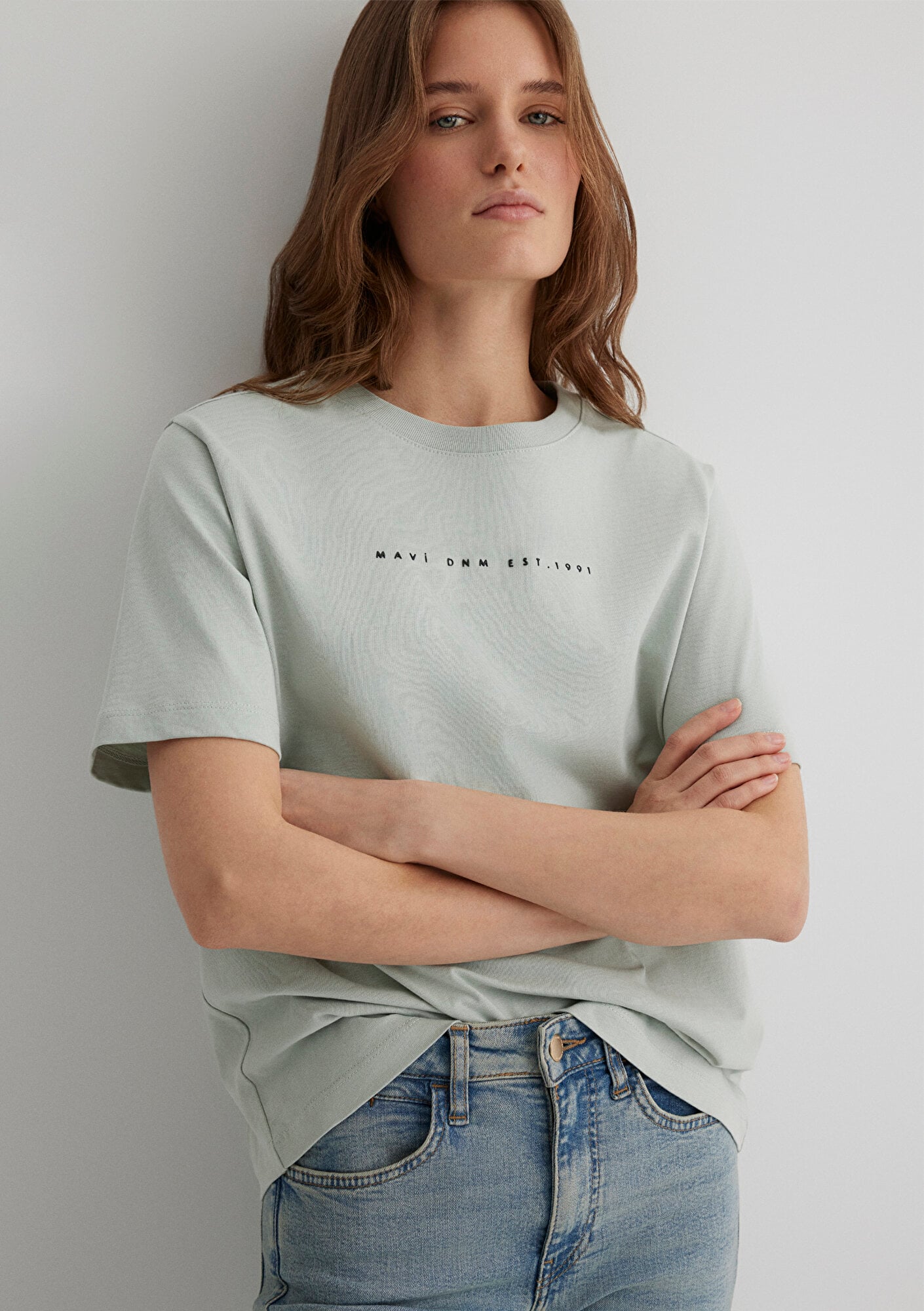  Mavi Mavi Baskılı Yeşil Tişört Regular Fit / Normal Kesim 1613147-70148