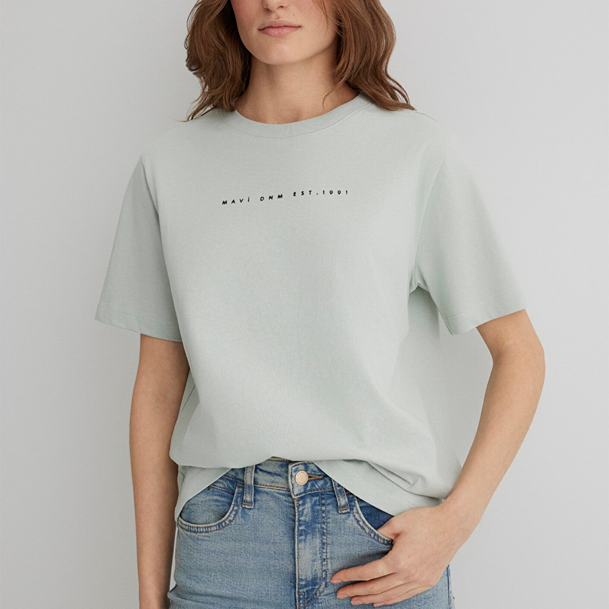 Mavi Mavi Baskılı Gri Tişört Regular Fit / Normal Kesim 1613147-70148