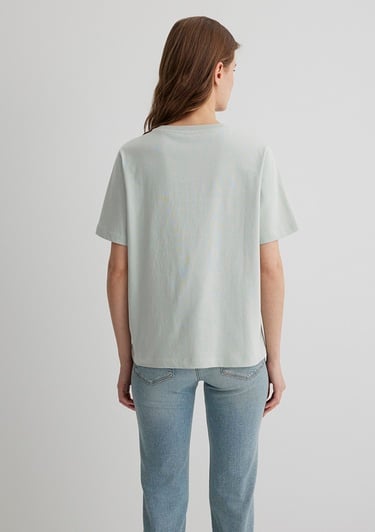  Mavi Mavi Baskılı Yeşil Tişört Regular Fit / Normal Kesim 1613147-70148