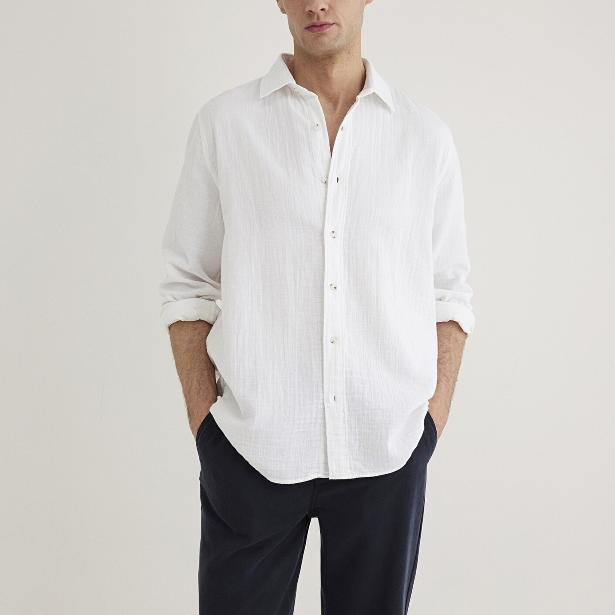 Mavi Beyaz Gömlek Regular Fit / Normal Kesim 0211518-620