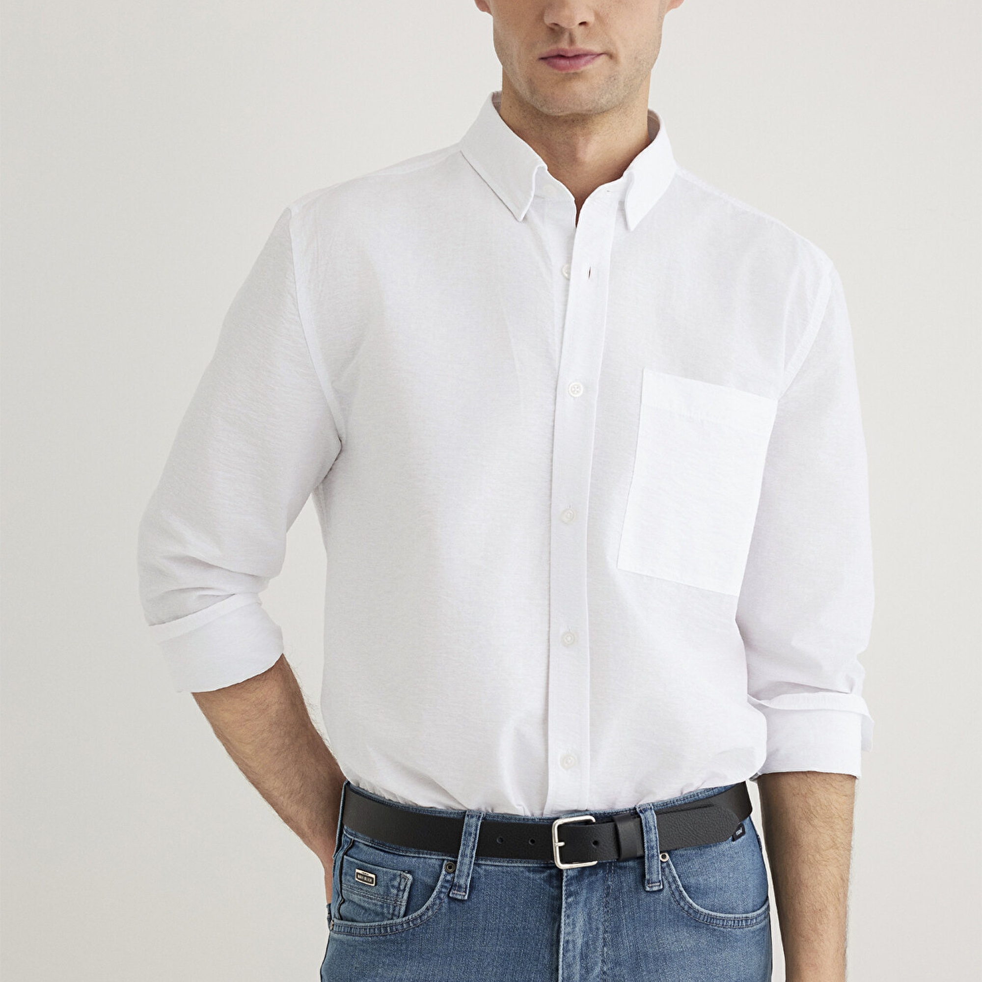 Mavi Beyaz Gömlek Regular Fit / Normal Kesim 0211527-620