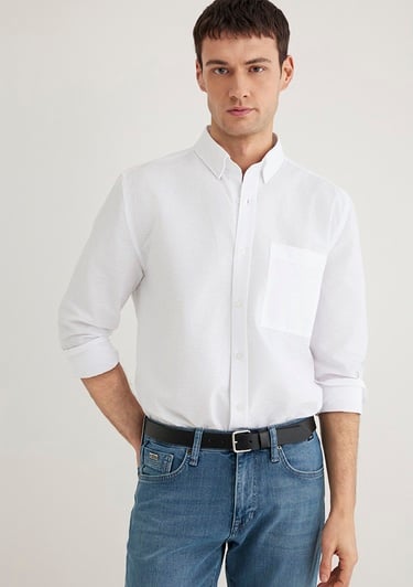  Mavi Beyaz Gömlek Regular Fit / Normal Kesim 0211527-620