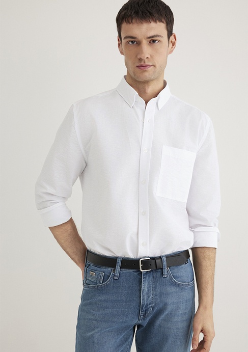  Mavi Beyaz Gömlek Regular Fit / Normal Kesim 0211527-620