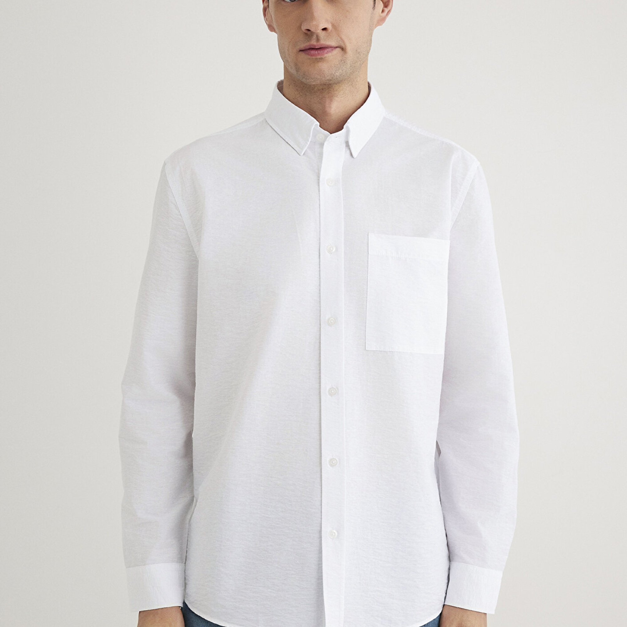 Mavi Beyaz Gömlek Regular Fit / Normal Kesim 0211527-620