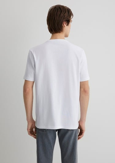  Mavi Mavi Black Nakışlı Beyaz Tişört Regular Fit / Normal Kesim 0612644-620