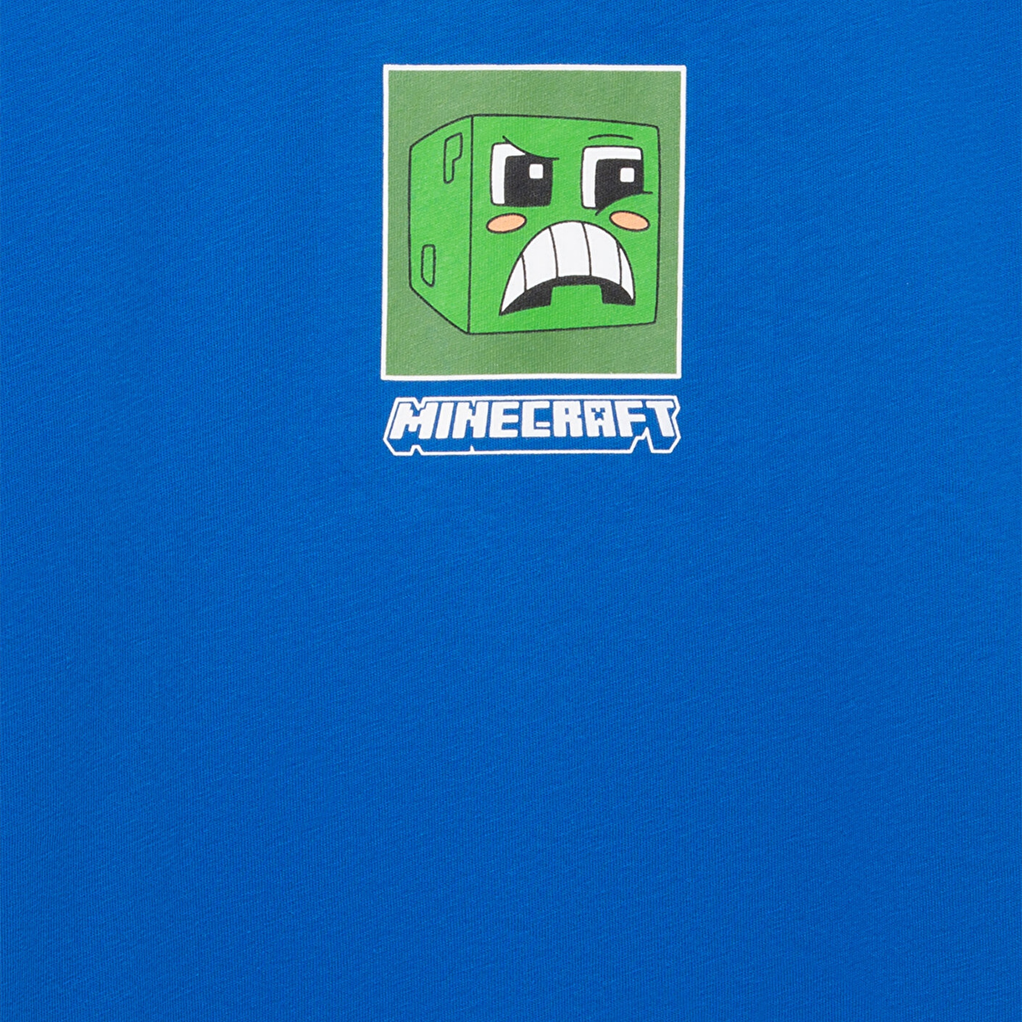 Mavi Minecraft Baskılı Mavi Tişört Oversize / Geniş Kesim 6610342-82491