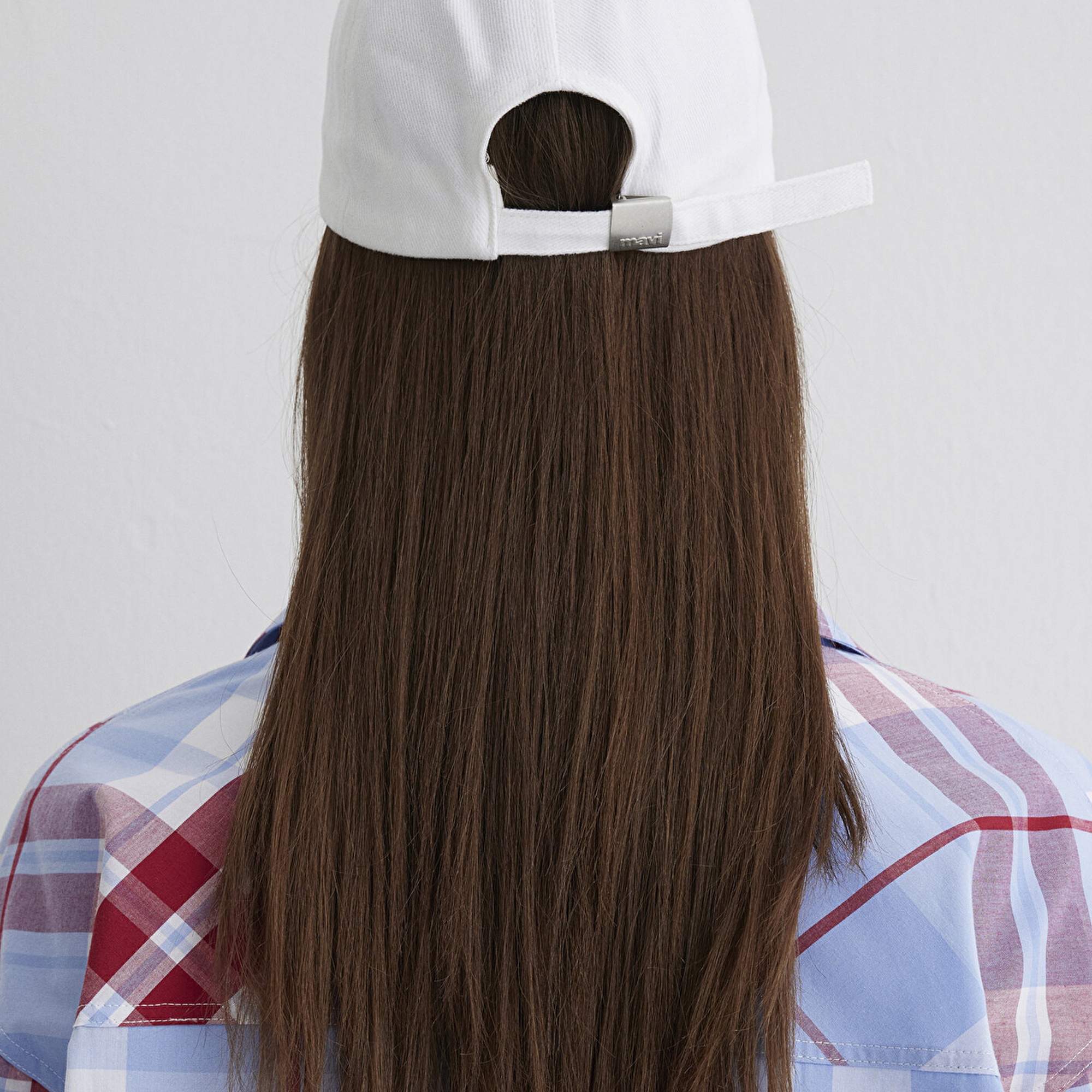 Mavi M Nakışlı Beyaz Şapka 1913303-620