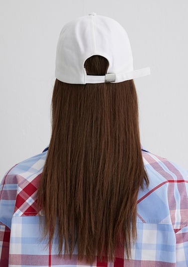  Mavi M Nakışlı Beyaz Şapka 1913303-620