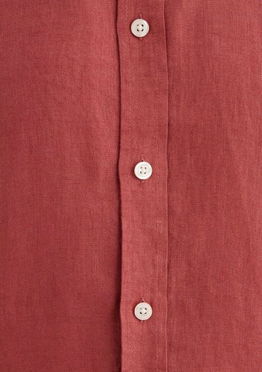  Mavi Kırmızı Keten Gömlek Slim Fit / Dar Kesim 0211466-71100